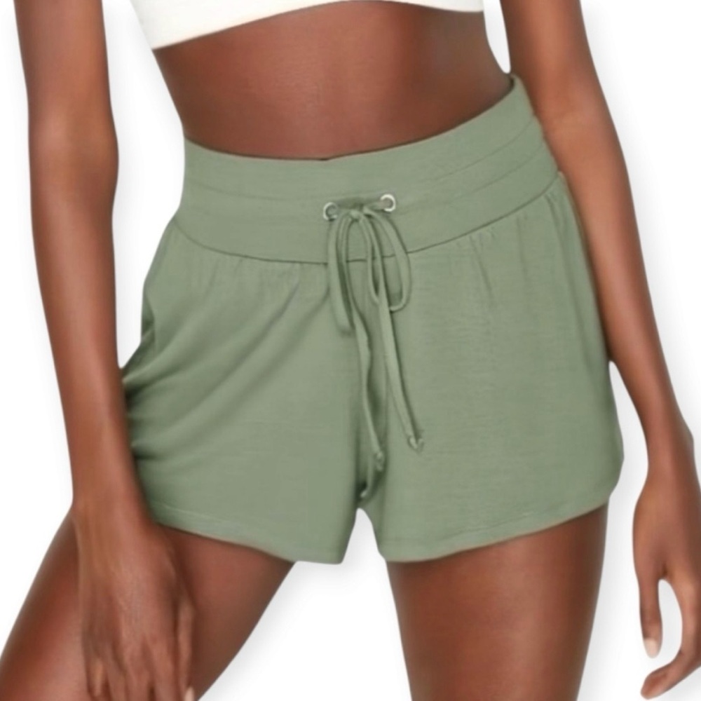 L Victoria's Secret Shorts Olive Green Modal NWT Super Comfy with Stretch